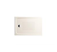 Kaldewei Cayonoplan douche 362247933231 80x120x1.8cm, avec support, effet perlant antidérapant, pergamon