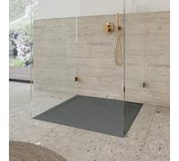KALDEWEI CAYONOPLAN 2220-5, Receveurs de douche avec support de receveur extra-plat, 90x80cm, 375047982674, Couleur: Gris chaud 85 avec Secure Plus
