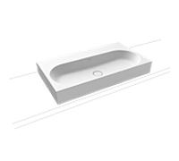 Kaldewei Centro lavabo 903106003711 3058, 90x50x12cm, alpin effet perlant blanc mat, sans trop - plein, sans trou de coulée