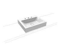 Kaldewei Centro poser 902106033001 3085, 60x50x12cm, effet perlant blanc, 3 trous robinetterie