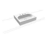 Kaldewei Centro poser 903006033711 3057, 60x50x12cm, effet perlant blanc alpin mat, sans trop-plein, 3 trous taraudés