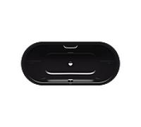 Kaldewei Classic duo Badewanne oval 291210113701 180x80cm, Griffloch, Perl-Effekt, schwarz