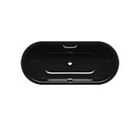 Kaldewei Classic duo Badewanne oval 291310213701 160x70cm, Griffloch, Perl-Effekt, Vollantislip, schwarz