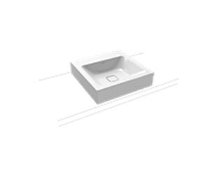 Kaldewei Cono bassin tour 908 406 003 001 50x50cm, sans trop - plein, sans trou de coulée, blanc effet perlant