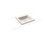 Kaldewei Cono lavabo 908306003231 50x50cm, sans trop - plein, sans trou de coulée, effet perle Pergamon