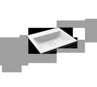 Kaldewei Lavabo encastré Cono 3080 60x50x1,4 cm blanc effet perlant sans trou pour robinetterie