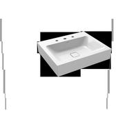 Kaldewei Lavabo mural Cono 3089 (902506033001) 60x50x12 cm effet perlant blanc 3 trous taraudés