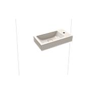Kaldewei Cono Lave-mains 908006013231 55x30cm, sans trop-plein, trou pour robinet 2000 à droite, pergamon effet perle