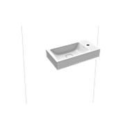 Kaldewei Cono lave-mains 908006013711 55x30cm, sans trop-plein, 1 trou à droite , effet perlant blanc alpin mat