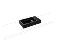 Kaldewei Cono lave-mains 908106003701 55x30cm, sans trop-plein, sans trou taraudé, effet perlant noir