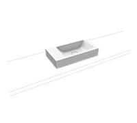 Kaldewei Cono lave-mains 908106003711 55x30cm, sans débordement, sans trou pour le robinet, alpin Weis mat effet perlant