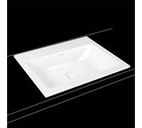 Kaldewei Cono lavabo Cono encastrer 901606003001 3080 60x50x1,4cm, effet perlant blanc, sans trou pour robinetterie