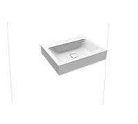 Kaldewei Cono vasque murale 902506003711 3089, 60x50x12cm, effet perlant blanc alpin mat, sans trop-plein, sans trou pour robinetterie