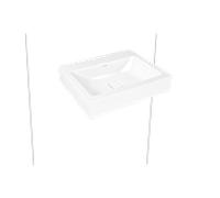 Kaldewei Cono vasque murale 902506003715 3089, 60x50x12cm, effet perlant gris catania, sans trop-plein, sans trou pour robinetterie