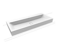 Kaldewei Cono vasque murale 902706003711 3091, 120x50x12cm, effet perlant blanc alpin mat, sans trop-plein, sans trou pour robinetterie