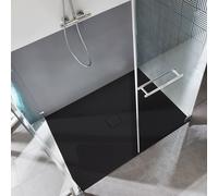 Kaldewei Conoflat zone de douche 465530023701 90x120cm, effet perle antidérapant complet, noir