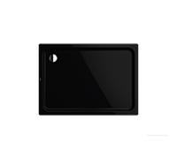 Kaldewei Duschplan xxl Duschplan douche 432748040701 100x140x6,5cm, avec support, noir