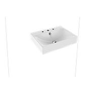 Kaldewei lavabo Silenio 904306033001 3044, 60x46x12xcm, effet perlant blanc, 3 trous de coq