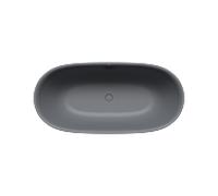 Kaldewei Meisterstück OYO DUO baignoire en îlot 1050-4034 205043530665 163 x 77 cm, avec trop-plein, gris froid 70