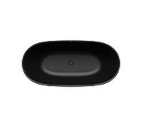 KALDEWEI MEISTERSTÜCK OYO DUO Mod. 1050-4034, Baignoire en pose libre, 1630x770mm, avec trop-plein, 205043530676, Couleur: noir mat 100