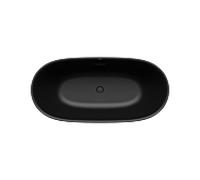 KALDEWEI MEISTERSTÜCK OYO DUO Mod. 1051-4034, Baignoire en pose libre, 1730x820mm, avec trop-plein, 205143530676, Couleur: noir mat 100