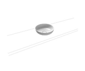Kaldewei Miena Lavabo à poser 909 406 003 001 sans trop - plein, 38 cm, blanc effet perlant