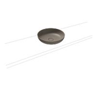 Kaldewei Miena vasque 909306003671 3180, Ø 45 cm, gris chaud 60, effet perlant , sans trop-plein, sans trou pour robinetterie, insonorisation
