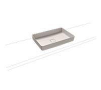Kaldewei Miena vasque 909606003231 sans trop-plein, 58X38 cm, pergamon effet perlant