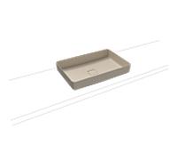 Kaldewei Miena cuvette de lavabo, 3185, 580x380 mm, sans trop-plein, 909506000, 909606003661, Couleur: Beige chaud 20 avec effet perlé