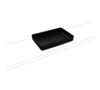 Kaldewei Miena cuvette de lavabo, 3185, 580x380 mm, sans trop-plein, 909506000, Coloris: Gris froid 90 avec effet perlé - 909606003667
