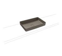 Kaldewei Miena cuvette de lavabo, 3185, 580x380 mm, sans trop-plein, 909506000, Couleur: Gris chaud 60 avec effet perlÃ©