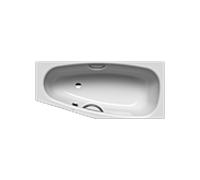 Baignoire Gain de Place Kaldewei Mini Star 1570x750x430mm rétrécie gaucheManhattan, trous pour po...