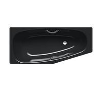 Kaldewei Mini star baignoire droite 224730003701 157x75 / 50cm, effet perlant antidérapant, noir