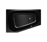 Kaldewei Plaza duo bain 237000013701 180x120 / 80cm, droite, effet perlant, noir