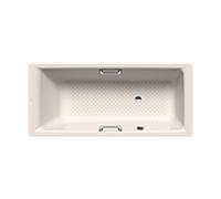 Kaldewei Puro bain d'étoile 255834013231 170x75cm, trop-plein sur le côté, effet perle antidérapant, pergamon