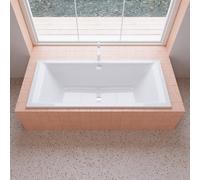 Kaldewei Puro Duo 664 bain 266400013001 180x80, effet perlant blanc, trop-plein sur le côté