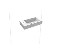 Kaldewei Puro Kaldewei -mains mural 901206393711 Gauche, sans trop-plein, 1 trou pour robinet, effet Weis mat alpin, 55x30x10cm