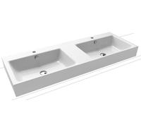 Kaldewei Puro lavabo 130x46 cm rectangulaire à poser blanc 907206043001