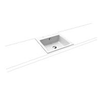 Kaldewei Puro lavabo encastrable 900006033001 3150, 46x46x1,4cm, effet perlant blanc, 3 trous taraudés