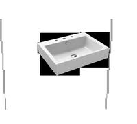 Kaldewei Puro lavabo mural 3164 600x460x460x120 mm, ExÃ©cution: avec 3 trous taraudÃ©s - 901406033001