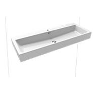 Kaldewei Puro lavabo mural 906806013001 3167, 120x46cm, effet perlant blanc , avec trop-plein, avec trou pour le robinet
