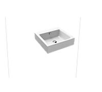Kaldewei Lavabo mural Puro 3163 46x46 cm blanc carré sans trou pour robinetterie 901306003001