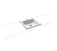 Kaldewei Puro poser 900306013001 3153, 46x46x4cm, blanc, effet perlé, 1 trou pour le robinet
