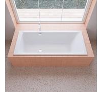 KALDEWEI PURO & PURO STAR Baignoire rectangulaire encastrée avec trop-plein sur le côté, 259700010711, 697