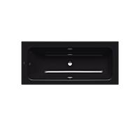 Kaldewei Puro set large baignoire 261034013701 170x75cm, trop-plein au centre, effet perle antidérapant, noir