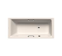 Kaldewei Puro bain d'étoile 255930000231 180x80cm, trop-plein sur le côté, antidérapant, pergamon
