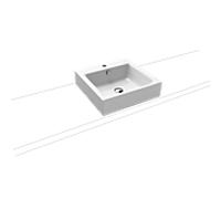 Kaldewei Lavabo à poser PURO 3156 460×460×120 mm blanc effet perlant, 1 trou taraudé