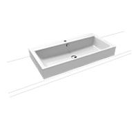 Lavabo à poser Kaldewei Puro 3158, 900 x 460 x 120 mm, 900806013001, Exécution: avec trou taraudé 1 place