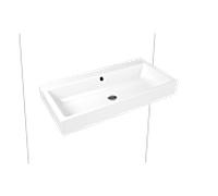 Kaldewei Puro vasque murale 901506013715 3165, 90x46cm, effet perlant gris catania, avec trop-plein, avec trou pour robinetterie