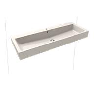 Kaldewei Puro vasque murale 906806013231 3167, 120x46cm, effet pergamon perle, avec trop-plein, avec trou pour robinetterie